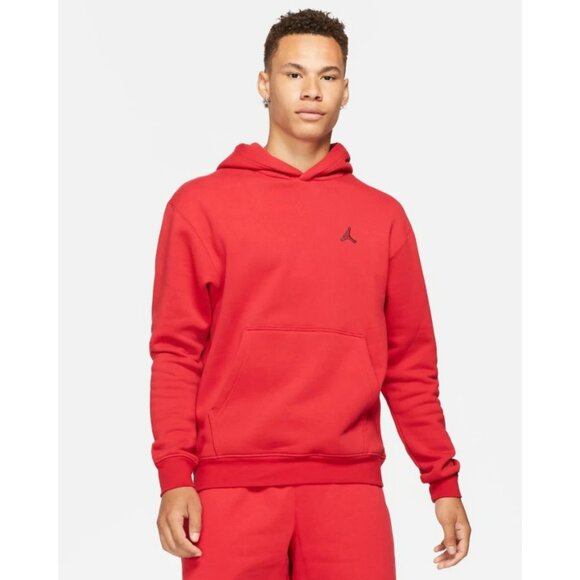 Nike Jordan Essentials Fleece Pullover Hoodie Gym Red Men's Large DA9818-687 - Picture 1 of 5